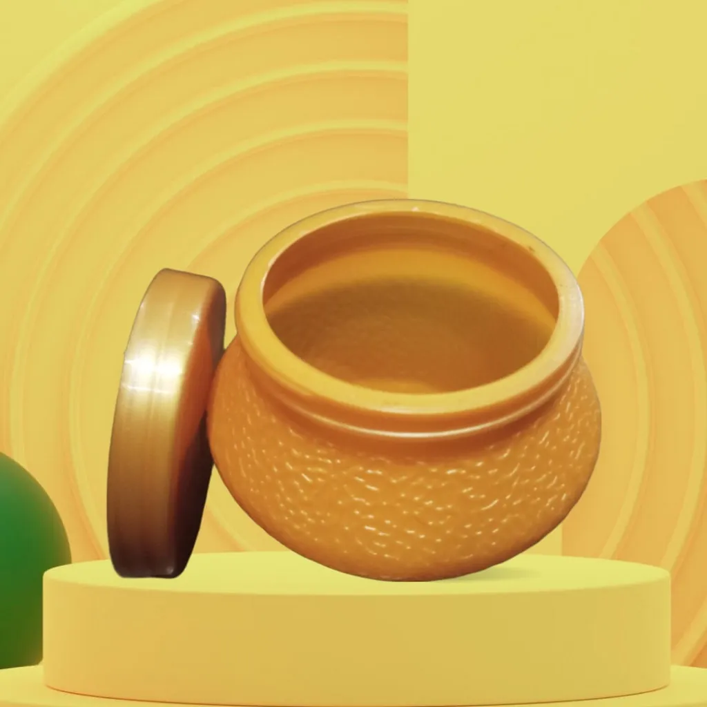 Golden Plastic Container - Premium Food & Dairy Packaging