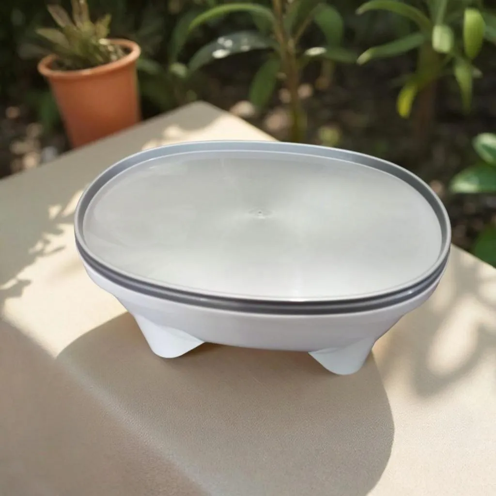 1000ml Durable Rounded Plastic Food Container for Ice Cream